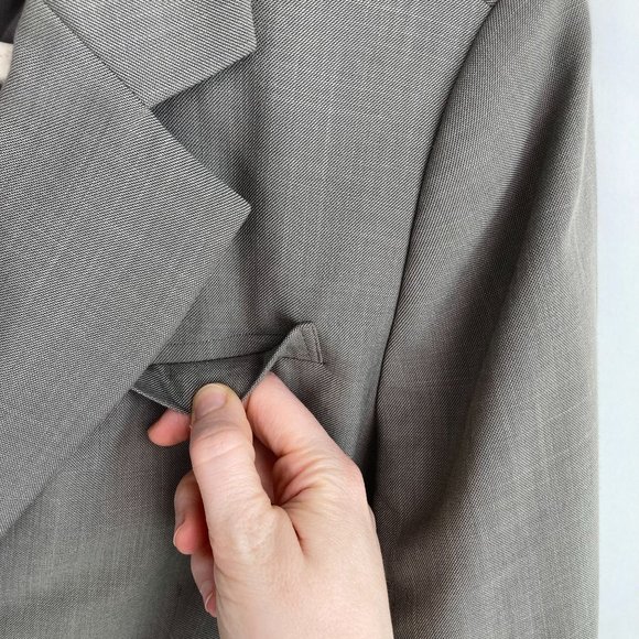 Calvin Klein Gray Two Button Blazer 12 - Picture 7 of 14